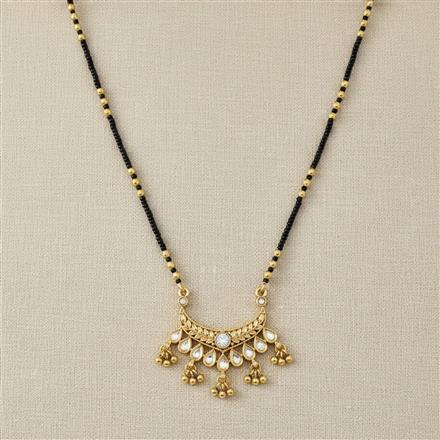 Antique Classic Mangalsutra With Matte Gold Plating