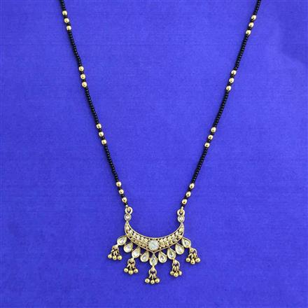 Antique Classic Mangalsutra With Matte Gold Plating