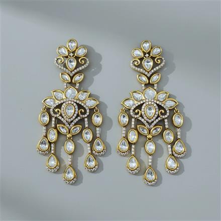Kundan Classic Earring With Victorian Plating