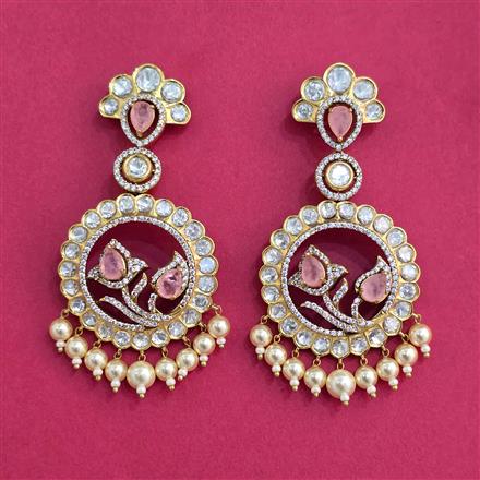 Kundan Moti Earring With Victorian Plating