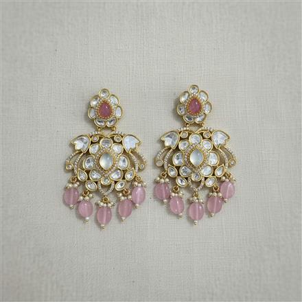 Kundan Moti Earring With Carat Gold Plating