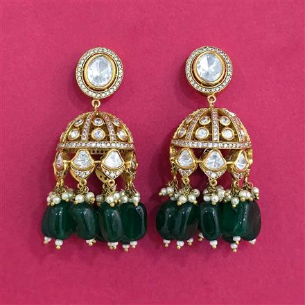 Kundan Jhumki With Victorian Plating