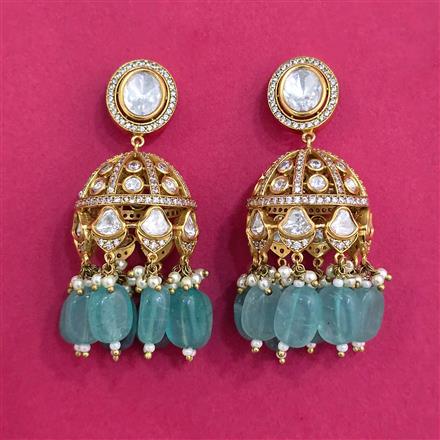 Kundan Jhumki With Victorian Plating
