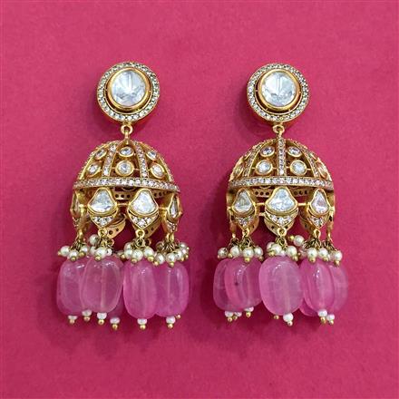 Kundan Jhumki With Victorian Plating