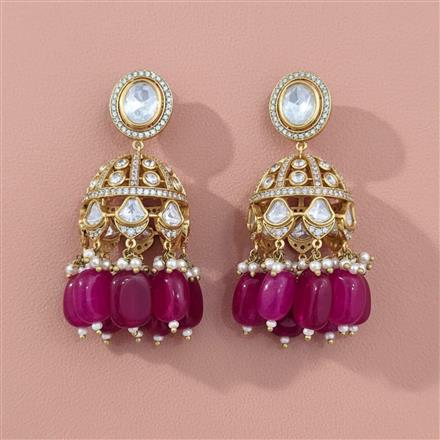 Kundan Jhumki With Victorian Plating