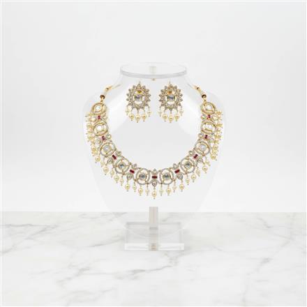 Kundan Moti Necklace With Carat Gold Plating