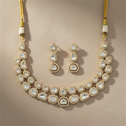 Kundan Classic Necklace With Carat Gold Plating