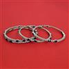 American Diamond Classic Bangles With Rhodium Plating