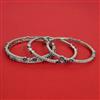 American Diamond Classic Bangles With Rhodium Plating