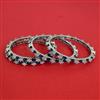 American Diamond Classic Bangles With Rhodium Plating