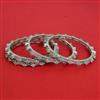 American Diamond Classic Bangles With Rhodium Plating