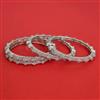 American Diamond Classic Bangles With Rhodium Plating