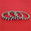 American Diamond Classic Bangles With Rhodium Plating