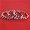 American Diamond Classic Bangles With Rhodium Plating