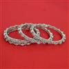 American Diamond Classic Bangles With Rhodium Plating
