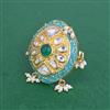 Kundan Meenakari Ring With Gold Plating