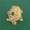 Kundan Meenakari Ring With Gold Plating