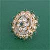 Kundan Moti Ring With Carat Gold Plating