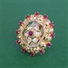 Kundan Moti Ring With Carat Gold Plating
