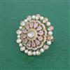 Kundan Adjustable Ring With Victorian Plating