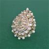 Kundan Moti Ring With Carat Gold Plating