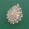 Kundan Moti Ring With Carat Gold Plating