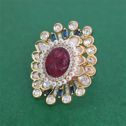 Kundan Classic Ring With Carat Gold Plating