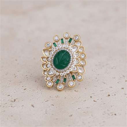 Kundan Classic Ring With Carat Gold Plating