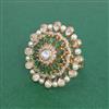 Kundan Moti Ring With Carat Gold Plating