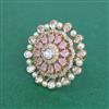 Kundan Moti Ring With Carat Gold Plating