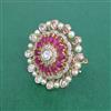 Kundan Moti Ring With Carat Gold Plating