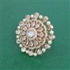 Kundan Moti Ring With Carat Gold Plating