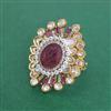 Kundan Moti Ring With Victorian Plating