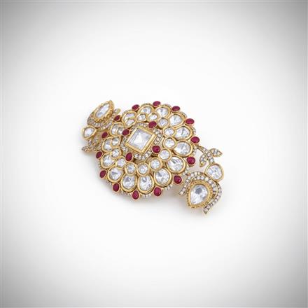 Kundan Adjustable Ring With Victorian Plating