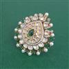 Kundan Adjustable Ring With Victorian Plating