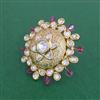 Kundan Adjustable Ring With Gold Plating