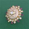 Kundan Adjustable Ring With Gold Plating