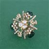 Kundan Adjustable Ring With Victorian Plating