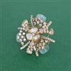 Kundan Adjustable Ring With Victorian Plating