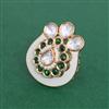 Kundan Adjustable Ring With Carat Gold Plating