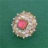 Kundan Adjustable Ring With Victorian Plating