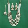 Kundan Long Necklace Set With Carat Gold Plating