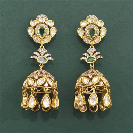 Kundan Jhumki With Victorian Plating