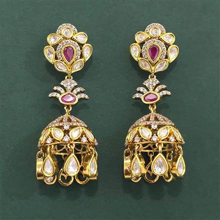 Kundan Jhumki With Victorian Plating