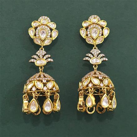 Kundan Jhumki With Victorian Plating