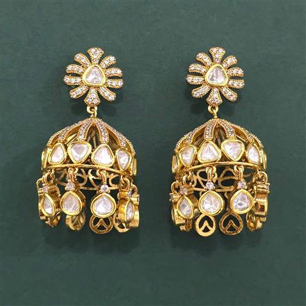 Kundan Jhumki With Victorian Plating