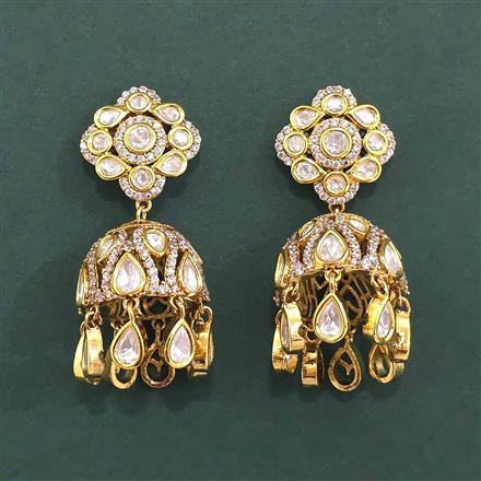 Kundan Jhumki With Victorian Plating