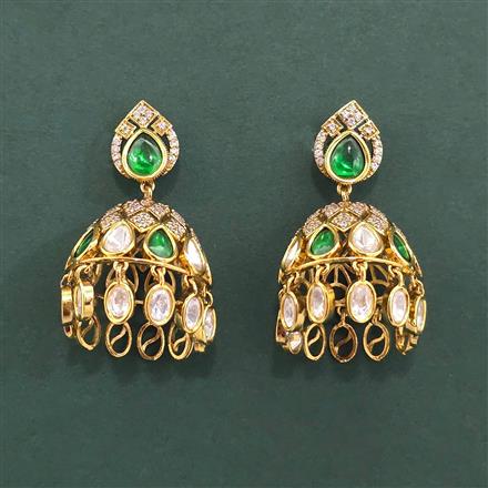 Kundan Jhumki With Victorian Plating