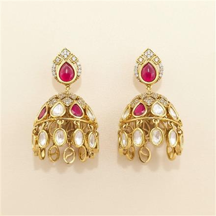 Kundan Jhumki With Victorian Plating