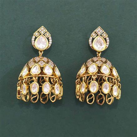 Kundan Jhumki With Victorian Plating